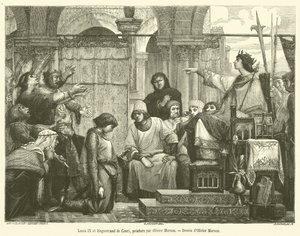 路易九世和 Enguerrand de Couci（雕刻） 作者 法语学校