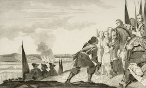 路易十五（1710-74）在1745年的丰特罗伊战役中，来自Colart的“Histoire de France”，出版于1840年（版画） 作者 法语学校