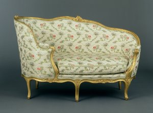路易十五雕刻Giltwood Veilleuse，1750（雕刻镀金木和室内装潢） 作者 法语学校