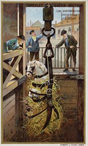 Lowering a horse into a mine (chromolitho) 作者 法语学校