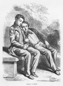 Lucien de Rubempre和David Sechard，来自Honore de Balzac的“The Lost Illusions” 作者 法语学校