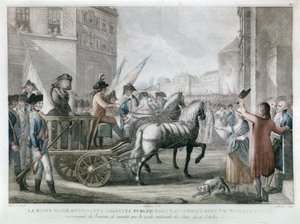 玛丽-安托瓦内特（MARIE-ANTOINETTE）被送上断头台，10 月 16 日 作者 French School