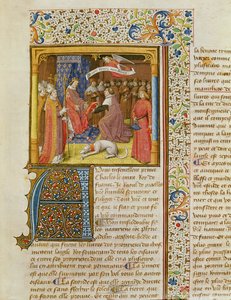 MS 246 f.1r Raoul de Presles从圣奥古斯丁的La Cite de Dieu向Charles V（1338-80）提供翻译，由Raoul de Presles翻译（1316-82）c.1400-50 作者 French School