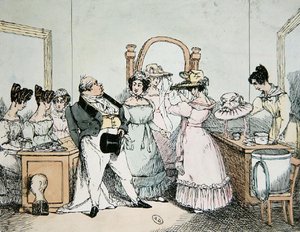 夫人是我的妻子而不是我的女儿》，由伯纳德雕刻，约1820-30年（彩色平版印刷）。 作者 法语学校