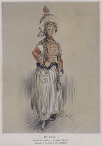 小姐Bresil饰演La Montansier的Senedor小姐 作者 French School