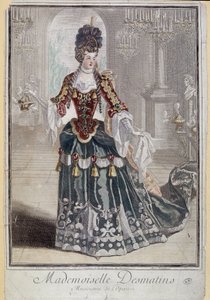 Mademoiselle Desmatins, musician (singer) of the Opera - engraving 作者 法语学校