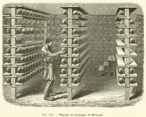 Magasin de fromages de Hollande (engraving) 作者 法语学校