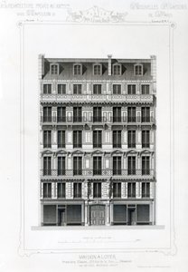 House A Loyer，巴黎第三街Rue de la Paix; C19的私人建筑 作者 法语学校