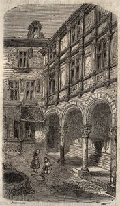 奥尔良的Agnes Sorel之家或Euverte-Hatte酒店（1524年）--Victor Duruy（1811-1894年）在《法国历史》中的雕刻--1882年 作者 法语学校