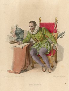Malherbe（彩色雕刻）。 作者 法语学校