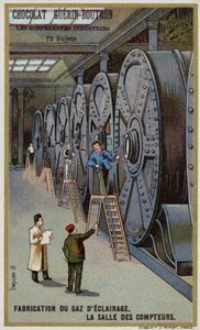 Manufacturing gas for lighting. Meter hall (chromolitho) 作者 法语学校