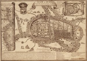 大城府地图，1686年（纸上墨水） 作者 法语学校