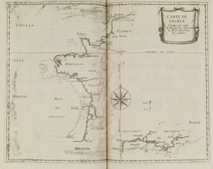 法国地图，约 1693 年（印刷品） 作者 法语学校
