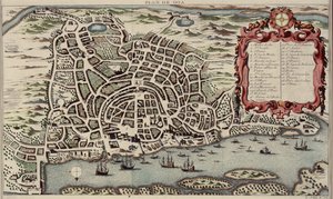 果阿地图，旅行通史，1750（彩色雕刻）