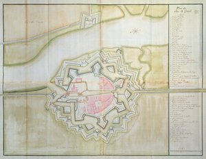 1747年荷兰Sas van Gent地图（纸笔，墨水和纸张）