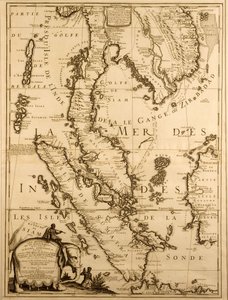1687年东南亚地图（纸上墨水）