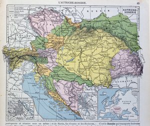 1904年奥地利帝国帝国映射例证法国地理学校