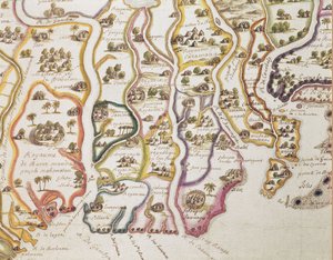 1622年非洲海岸和冈比亚河地图