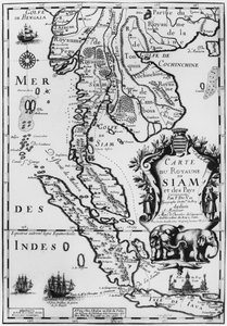 暹罗王国的地图，巴黎，1686年