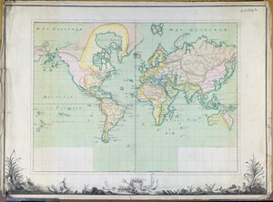 世界地图，1780年