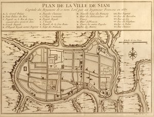1687年由法国工程师完成的一项调查后，该名称王国的首都暹罗市地图，由Antoine Prevost于1751年出版的Histoire Generale des Voyages出版