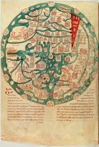 Mappamundi，根据塞维利亚的伊西多尔，约 1130-1135 年 作者 法语学校