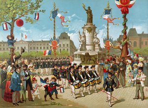 1883年7月14日在共和广场举行的三月学校纪念活动 作者 法语学校