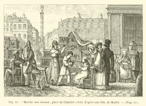 Birdwalk，Place du Chatelet，1820年，dapres是Marlet的一块石头 作者 法语学校