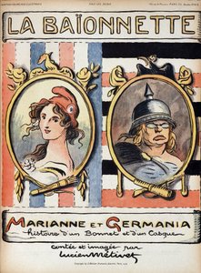Marianne和Germania，一顶帽子和一个头盔的故事--1918年4月18日的 "La Bayonette "中。 作者 法语学校