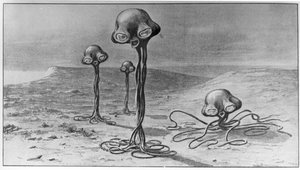 火星人，HG威尔斯的“世界大战”中的插图（1866-1946）