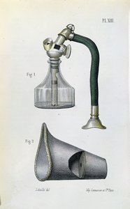 Jean-Baptiste-Leon Dubreuil的医学手册，用于给患者麻醉以麻醉患者的面膜 作者 法语学校