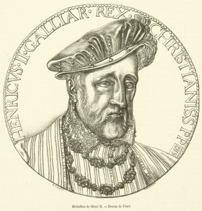 me带LL on的Henri II (engraving) 作者 法语学校