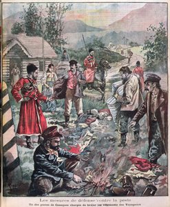 预防瘟疫的方法，来自Le Petit Journal，1898 作者 法语学校