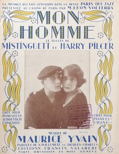 Mon Homme，Mistinguett和Harry Pilcer的歌曲封面，1920年 作者 法语学校
