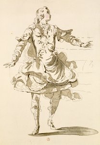 作为Pigmalion的杰里奥特先生，在Pigmalion，由Lamotte创作的歌词，由Jean-Philippe Rameau（1683-1764）1748（彩色版画）组成 作者 法语学校