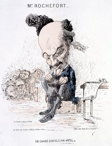 罗什福尔先生正在寻找 Untel 的文章。 关于 Rochefort 和公社的漫画。 作者 法语学校