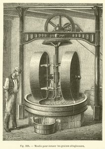 Moulin pour ecraser les graines oleagineuses (engraving) 作者 法语学校