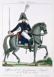 1790年，巴黎皇家宪兵队的骑兵官 作者 法语学校