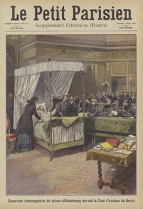 欧伦堡亲王在柏林法庭上的动人证词（彩色石版画） 作者 French School