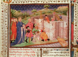 1015女士fol.1建造一座城堡，来自国王和王子政府 作者 法语学校