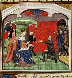 在查理五世（1338-80）及其法院审理之前的1142年第4段Bertrand du Guesclin（c.1320-80） 作者 法语学校