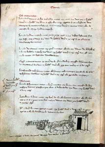 1175 f.8v农夫带着他的马车，来自Vieil Rentier dAudenarde，1291-1302 作者 法语学校