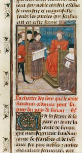 149t.3 fol.175 v“Hainault国家和平的Hainault命令”Baudouin VI的法律宪章 作者 法语学校