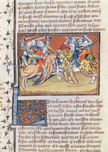 3479 t.1 fol.539当马匹发生冲突时，来自Messire Lancelot du Lac 作者 法语学校