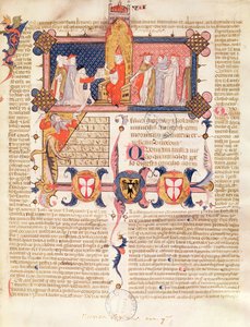 371 f.1 Jean Jean女士向教皇克莱门特五世致敬（c.1260-1314） 作者 法语学校