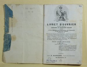 女士43.268.10 Livret dOuvrier的主题，1864年 作者 法语学校