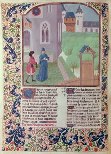 5064 f.202v女士The Orchard，来自Pietro de Crescenzi的Le Livre des Prouffitz Champestres的插图（1230-132021） 作者 法语学校