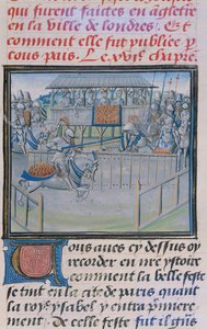 5190 f.88伦敦锦标赛：来自Froissarts Chronicles的Jousting 作者 法语学校