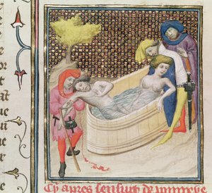 Fr 12420女士Paulina与Seneca一同死于Claris Mulieribus，Giovanni Boccaccio（1313-75） 作者 法语学校
