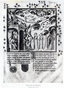 女士1584年fD收到爱情的作者给他带来了甜蜜的思想，快乐和希望，c.1370（手稿） 作者 法语学校